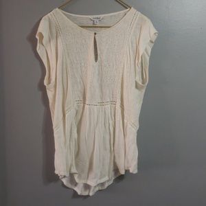 NWOT Lucky Brand Crochet Lace Blouse Size XL